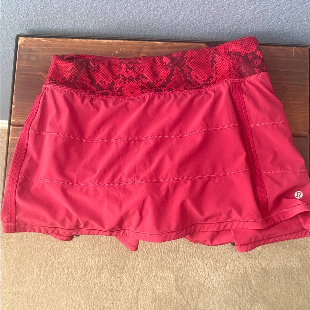 lululemon athletica Bold Red Mini Skirt